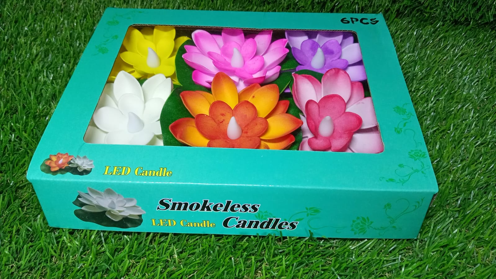 6556 Water Floating Smokeless Candles & Lotus Flowers Sensor Led TeaLight for Outdoor and Indoor Decoration - Pack of 6 Candle Candle (Pack of 6) 6556 Water Floating Smokeless Candles & Lotus Flowers Sensor Led TeaLight for Outdoor and Indoor Decoration - Pack of 6 Candle Candle (Pack of 6)